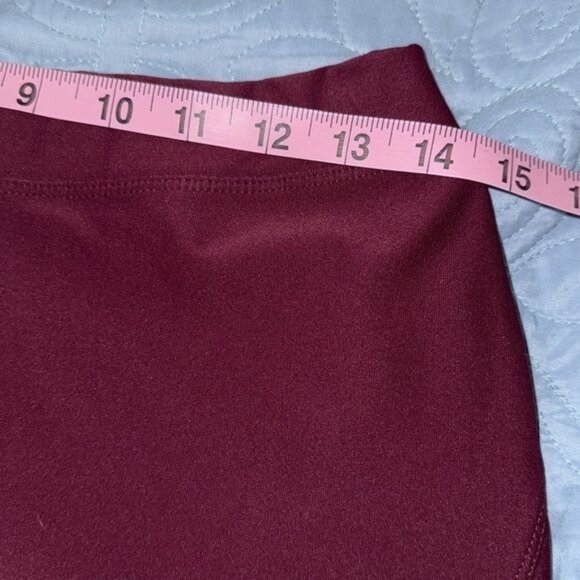 Xersion Burgundy Fitted High-Waisted Wide-Leg Pants Size Small Polyester/Spandex - Picture 11 of 11